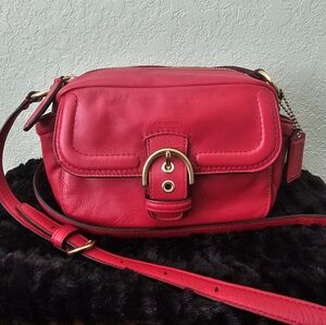 Coach Red Leather Crossbody Bag